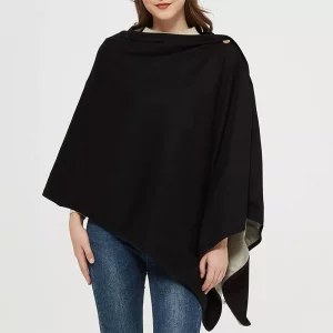 Black Pregnancy Poncho EMF Protection - Nurture Guard