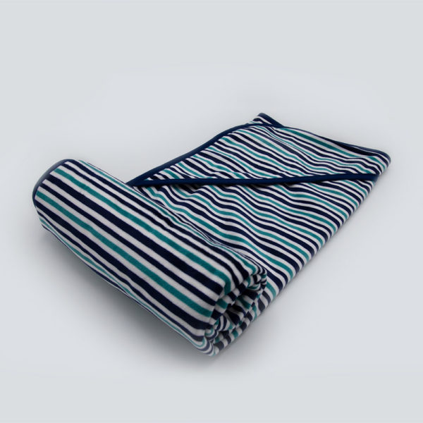 Blue Stripped Fleece EMF Protection - Nurture Guard